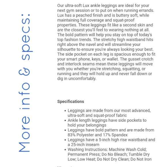 NWT Active Life Camo Print Leggings - Picture 6 of 6